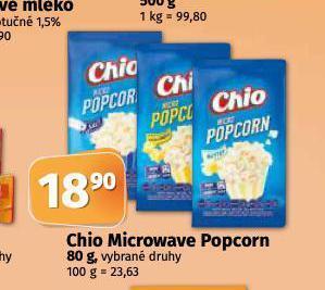 Coop Chio popcorn nabídka