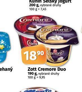 Coop Zott cremore duo nabídka