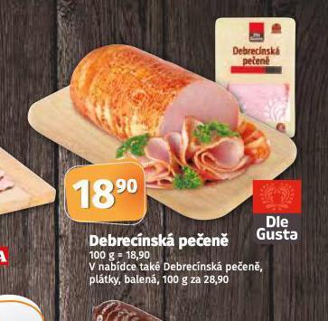Coop Debrecínská pečeně nabídka