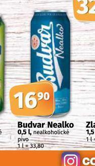 Coop Pivo budvar nealko nabídka