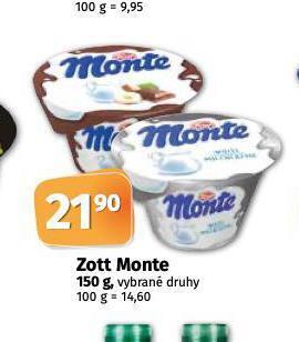 Coop Zott monte nabídka