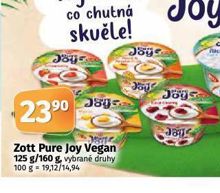 Coop Zott pure joy vegan nabídka