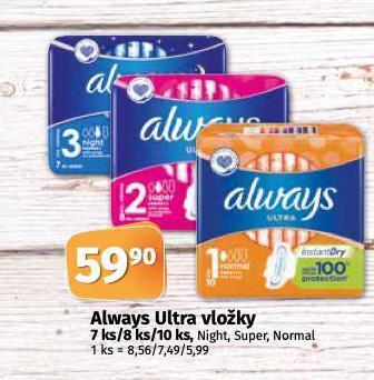 Coop Always vložky nabídka