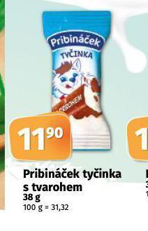 Coop Pribináček tyčinka s tvarohem nabídka