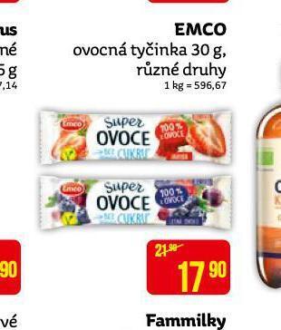 Teta Emco ovocná tyčinka nabídka