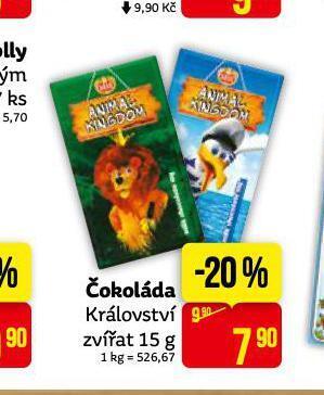 Teta Čokoláda království zvířat nabídka