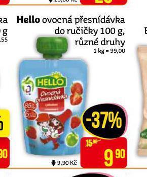 Teta Hello ovocná přesnídávka nabídka