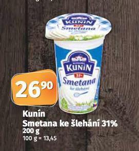 Coop Kunín smetana ke šlehání nabídka