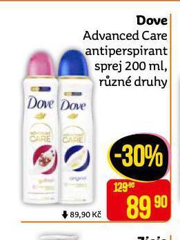 Teta Dove antiperspirant nabídka