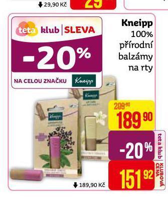 Teta Kneipp balzámy na rty nabídka