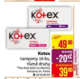 Teta Kotex tampony nabídka