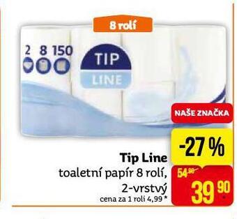 Teta Tip line toaletní papír nabídka