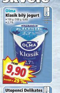 Norma Olma klasik jogurt nabídka