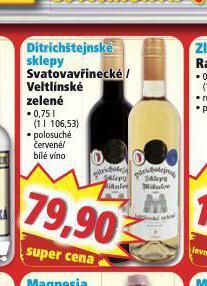 Norma Ditrichštejnské sklepy svatovavřinecké nabídka