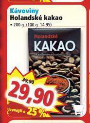 Norma Holandské kakao nabídka