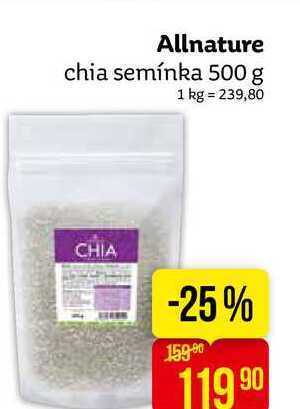 Teta Allnature chia semínka 500 g nabídka