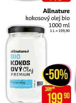 Teta Allnature kokosový olej bio 1000 ml nabídka