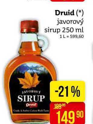 Teta Druid javorový sirup 250 ml nabídka