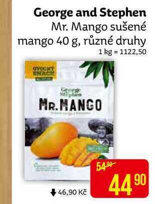 Teta George and stephen mr. mango sušené mango 40 g nabídka