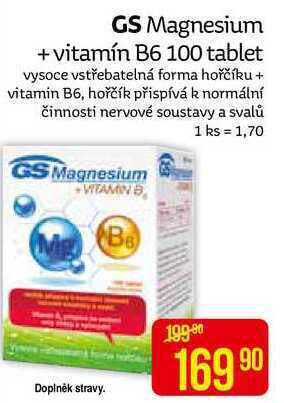 Teta Gs magnesium + vitamín b6 100 tablet nabídka