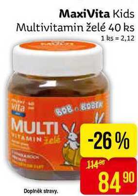 Teta Maxivita kids multivitamin želé 40 ks nabídka