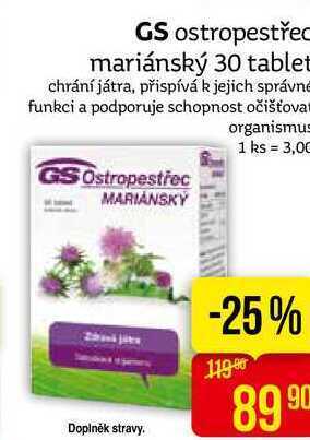 Teta Gs ostropestřec mariánský 30 tablet nabídka
