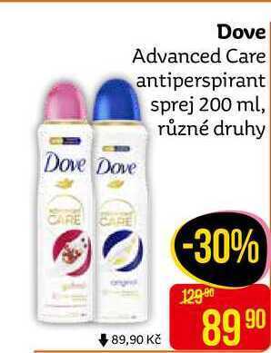 Teta Dove advanced care antiperspirant sprej 200 ml nabídka
