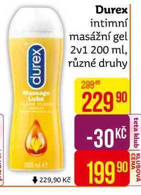 Teta Durex intimní masážní gel 2v1 200 ml nabídka