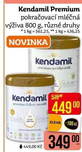 Teta Kendamil premium pokračovací mléčná výživa 800 g nabídka