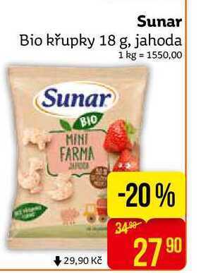 Teta Sunar bio křupky 18 g, jahoda nabídka