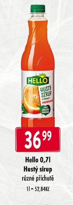 Qanto Hello 0,7L Hustý sirup nabídka