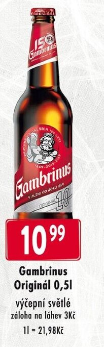 Qanto Gambrinus Originál 0,5L nabídka