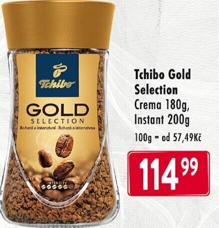 Qanto Tchibo Gold Selection Crema 180g, Instant 200g nabídka
