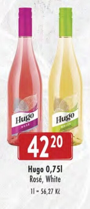 Hugo 0,75 l. Rosé, White