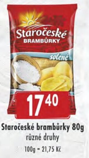 Astur&Qanto Staročeské brambůrky 80g nabídka