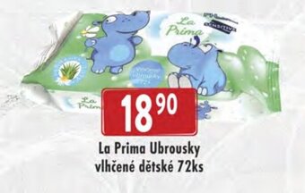 Astur&Qanto La Prima Ubrousky vlhčené dětské 72ks nabídka