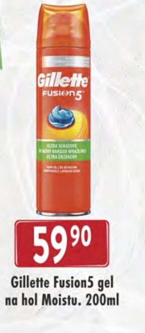 Astur&Qanto Gillette Fusion5 gel na hol Moistu. 200ml nabídka