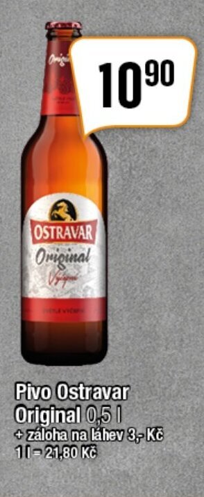 TEMPO Pivo Ostravar Original 0,5 l. nabídka