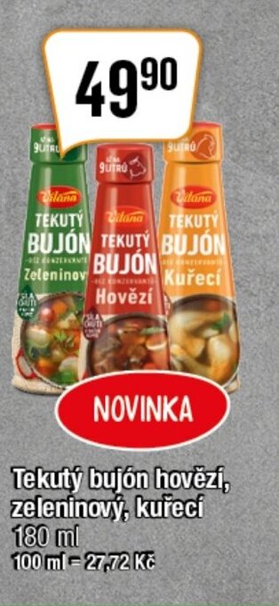 TEMPO Tekutý bujón hovězí, zeleninový, kuřecí 180 ml nabídka