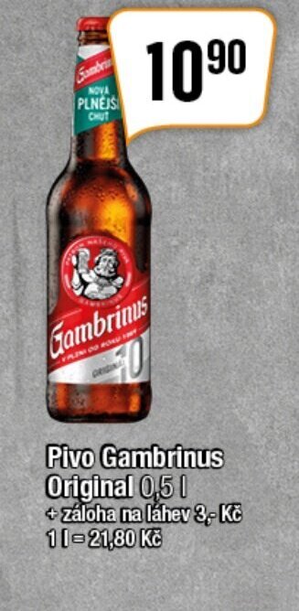 TEMPO Pivo Gambrinus Original 0,5 l nabídka