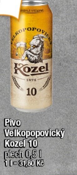 TEMPO Pivo Velkopopovický Kozel 10 nabídka