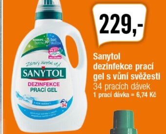 TEMPO Sanytol dezinfekce prací gel s vůní svěžesti nabídka