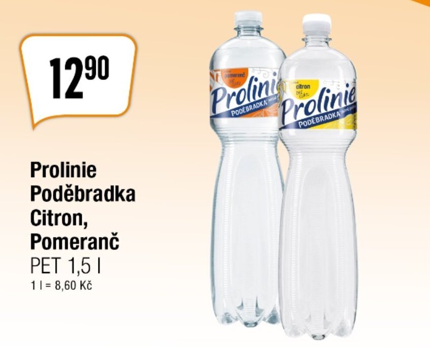TEMPO Prolinie Poděbradka Citron, Pomeranč PET 1,5 l. nabídka