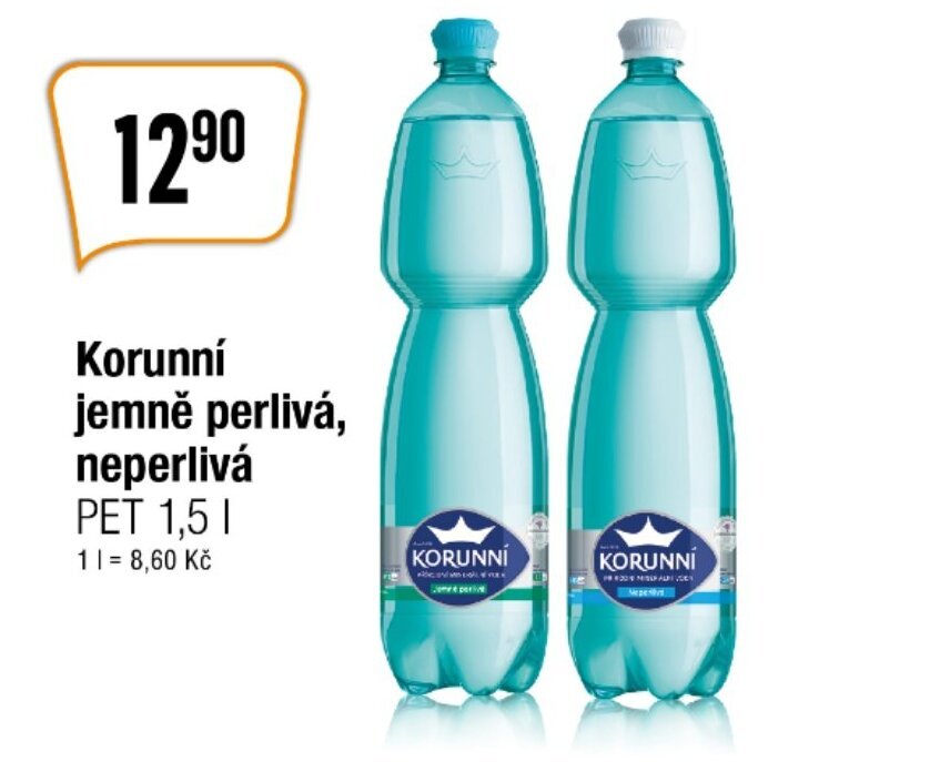TEMPO Korunní jemně perlivá, neperlivá PET 1,5 l. nabídka
