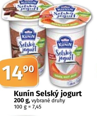 COOP TIP Kunín Selský jogurt 200 g nabídka