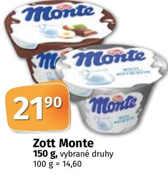 COOP TIP Zott Monte 150 g nabídka