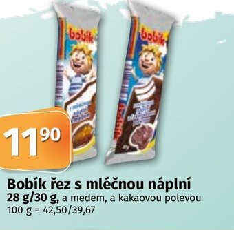 COOP TIP Bobík řez s mléčnou náplní 28 g/30 g nabídka