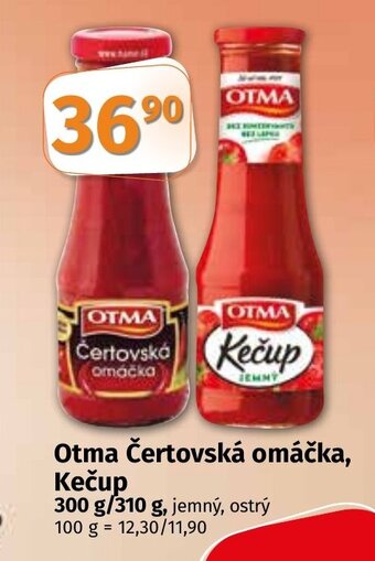 COOP TIP Otma Čertovská omáčka, Kečup 300 g./310 g. nabídka