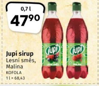 Coop Jupí sirup nabídka