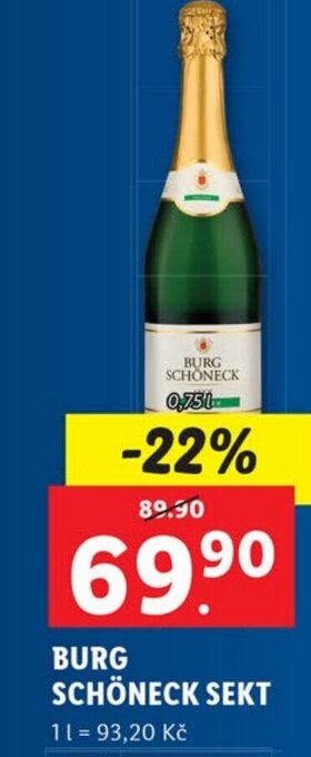 Lidl BURG SCHÖNECK SEKT nabídka